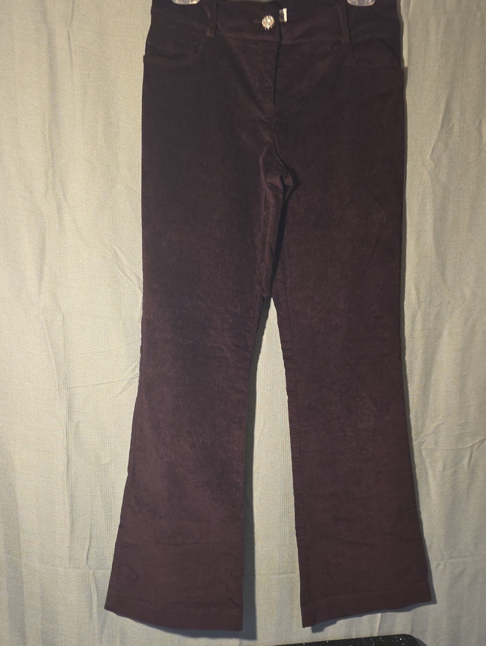Cache Corduroy Pants in Deep Plum